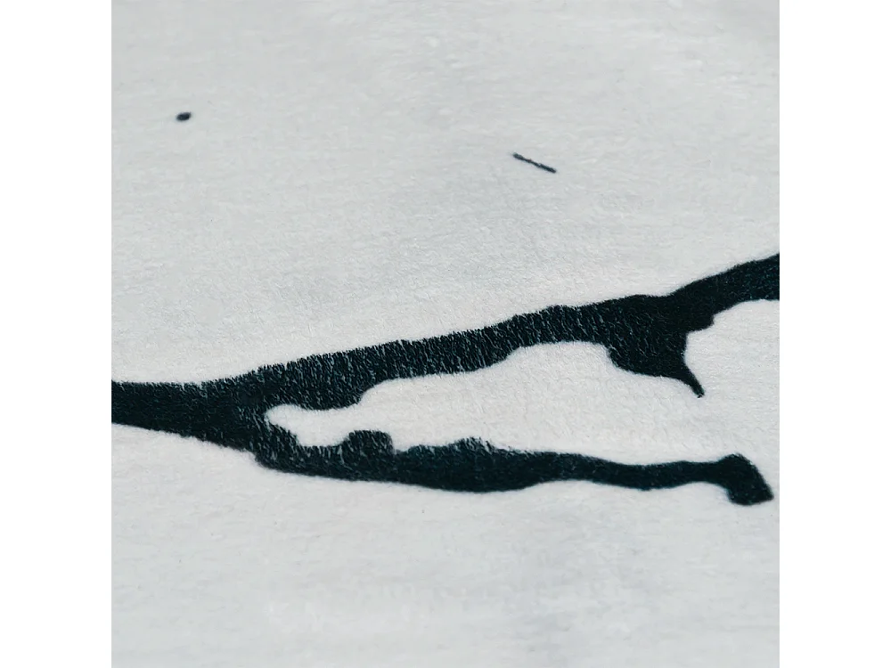 Rug Arona Finet Mazovia Irregular Shape 120 x 160 cm White Black and White Abstract Short Pile