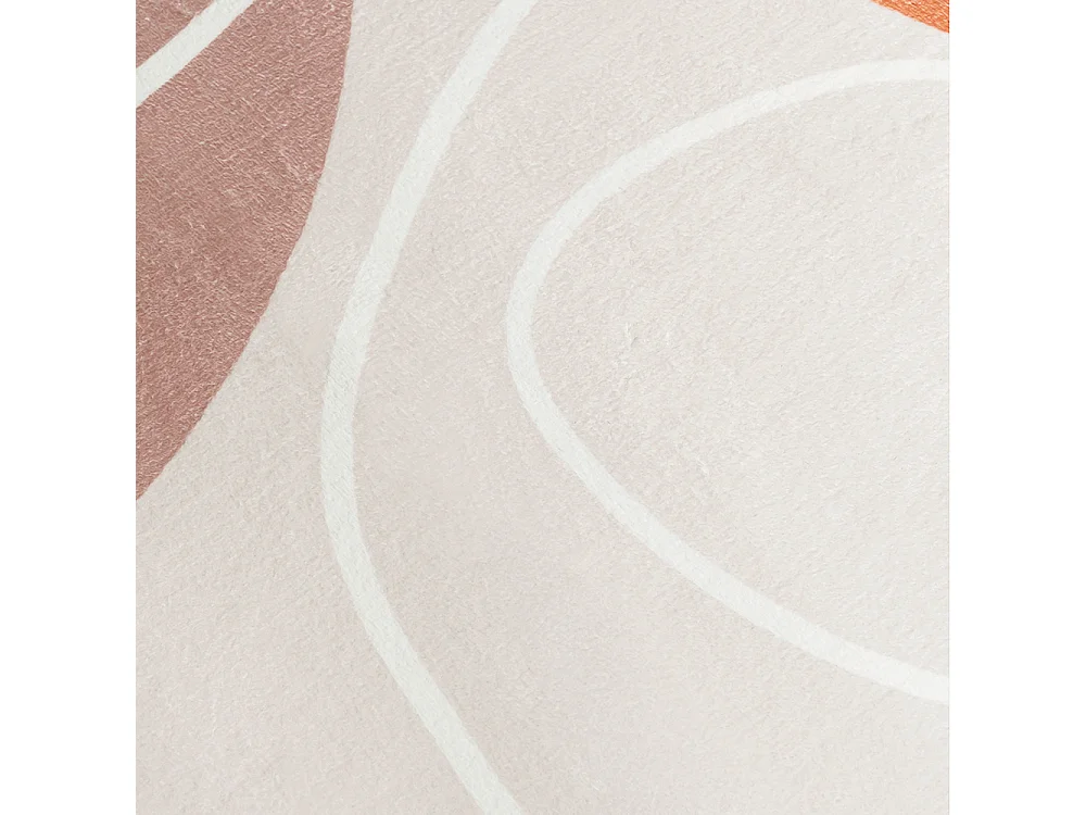 Tapis Bova Agolo Mazovia Forme Irrégulière 140 x 200 cm Beige Orange Abstrait Poils Courts