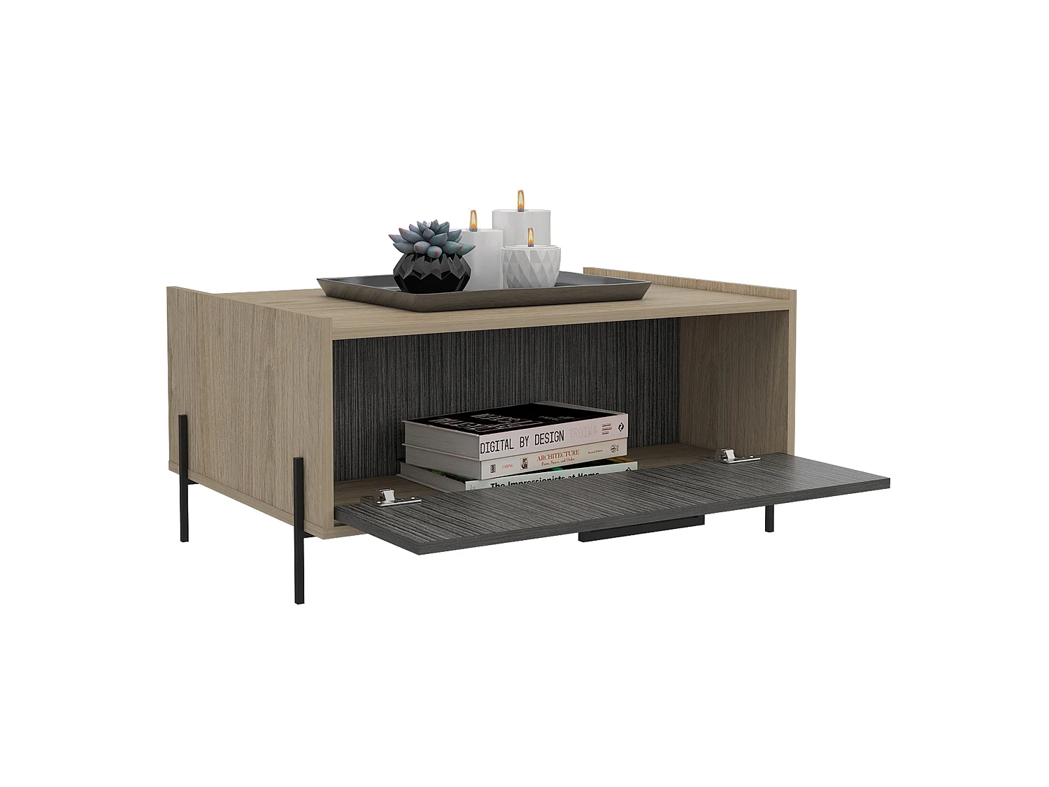 Harvard Storage Coffee Table, Modern Design