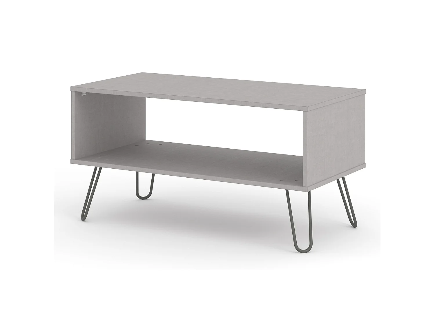 Augusta Open Coffee Table with Hairpin Metal Legs