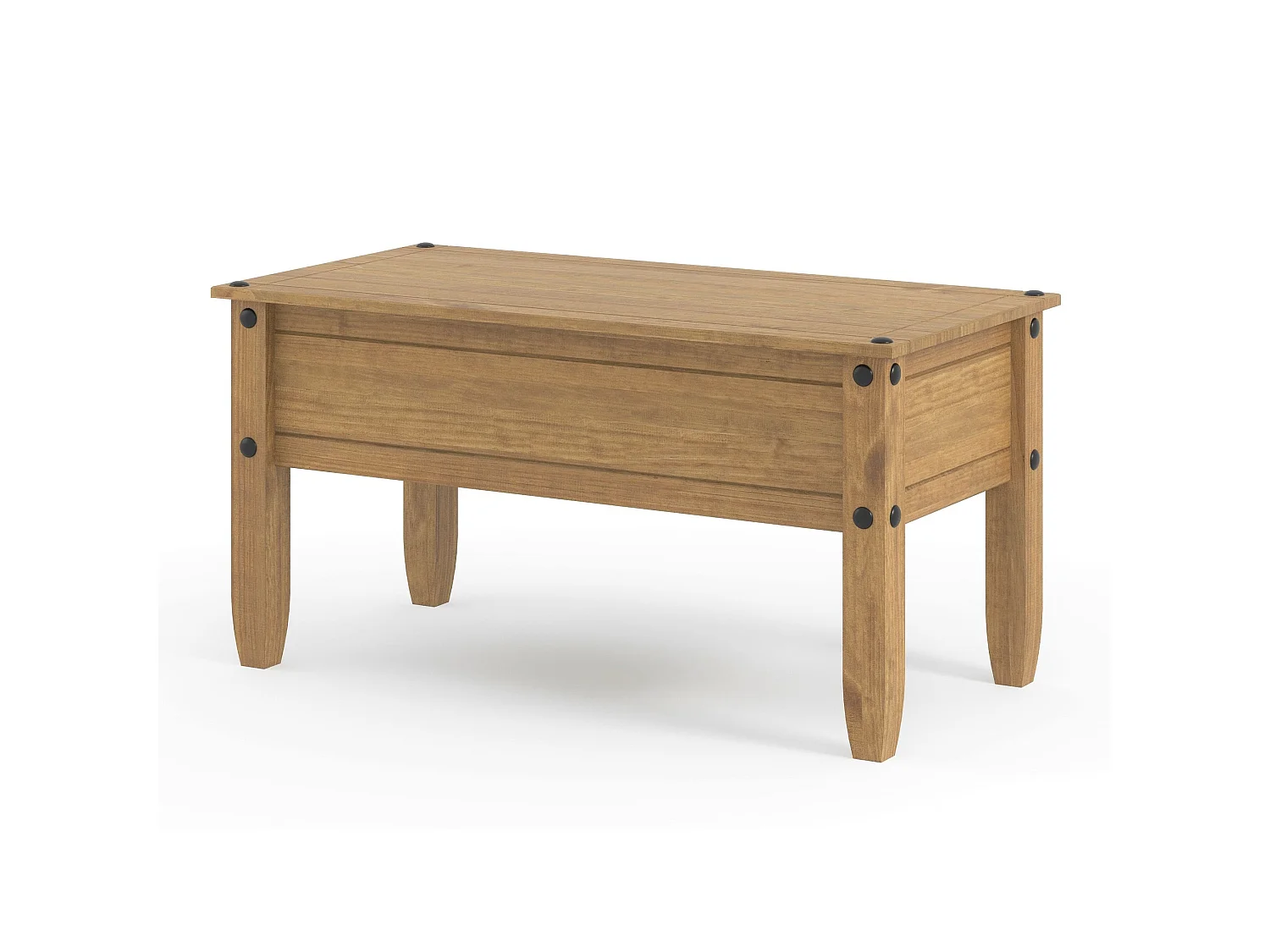 Corona Coffee Table, Solid Waxed Wood