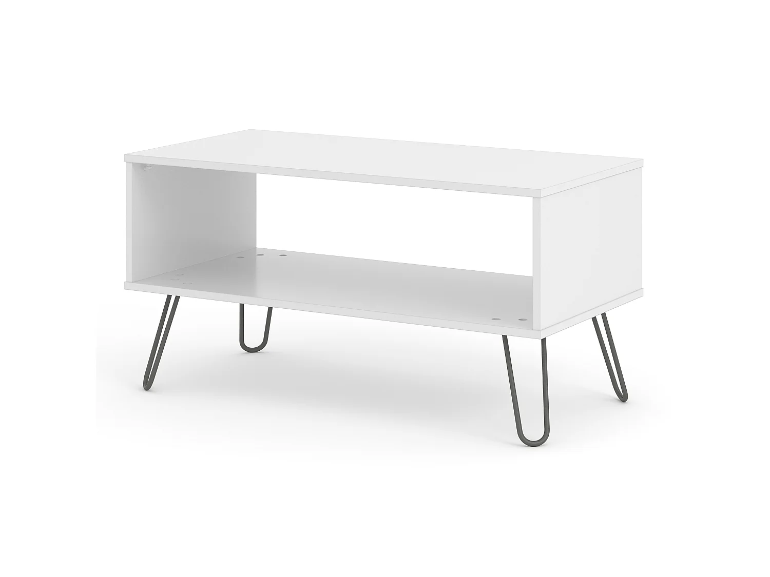 Augusta Open Coffee Table with Hairpin Metal Legs