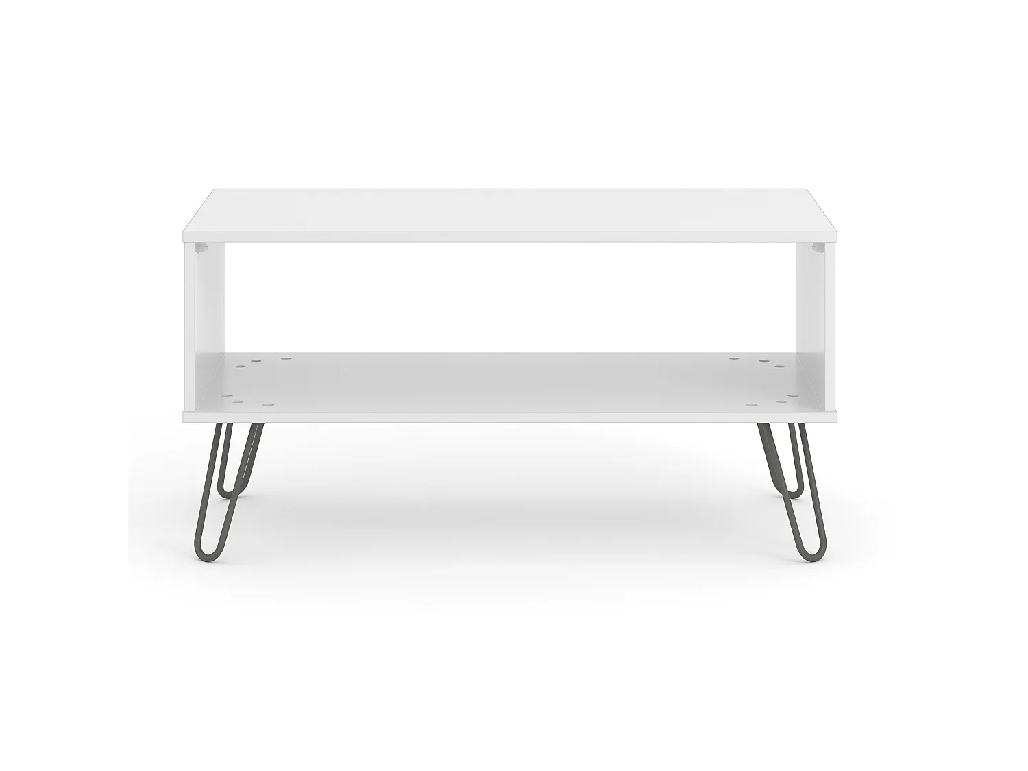 Augusta Open Coffee Table with Hairpin Metal Legs