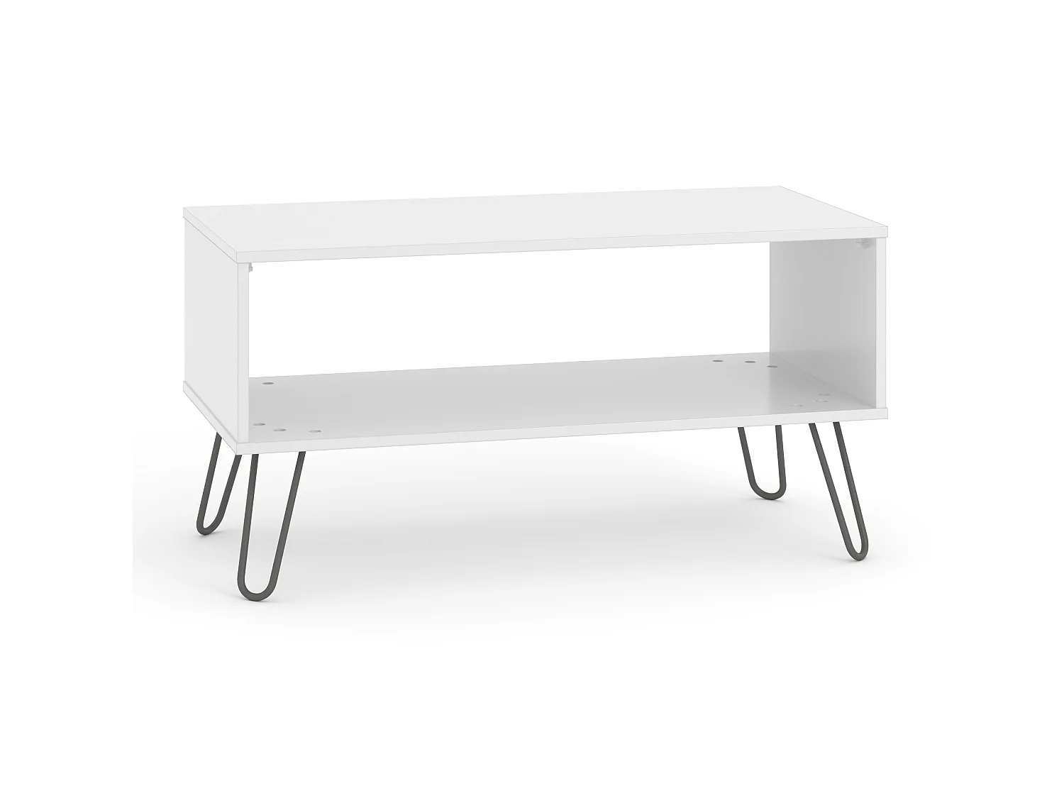 Augusta Open Coffee Table with Hairpin Metal Legs