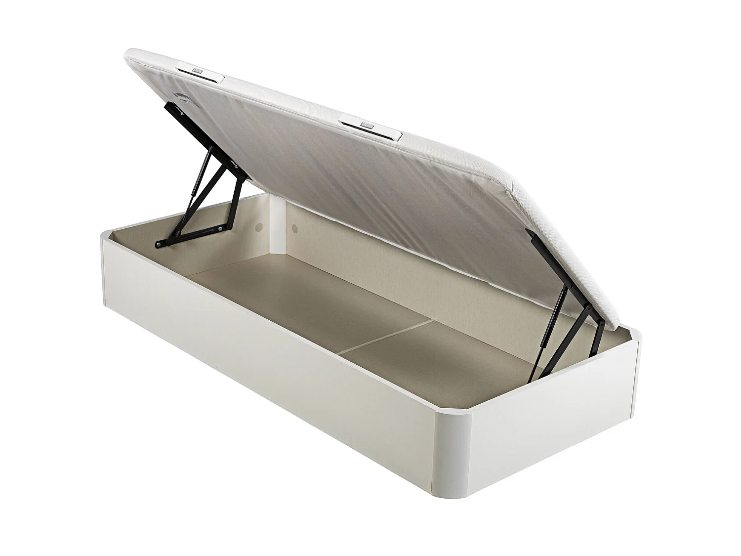 Canapé abatible juvenil 80 x 190 cm con apertura lateral, blanco, PIKOLIN NATURBOX