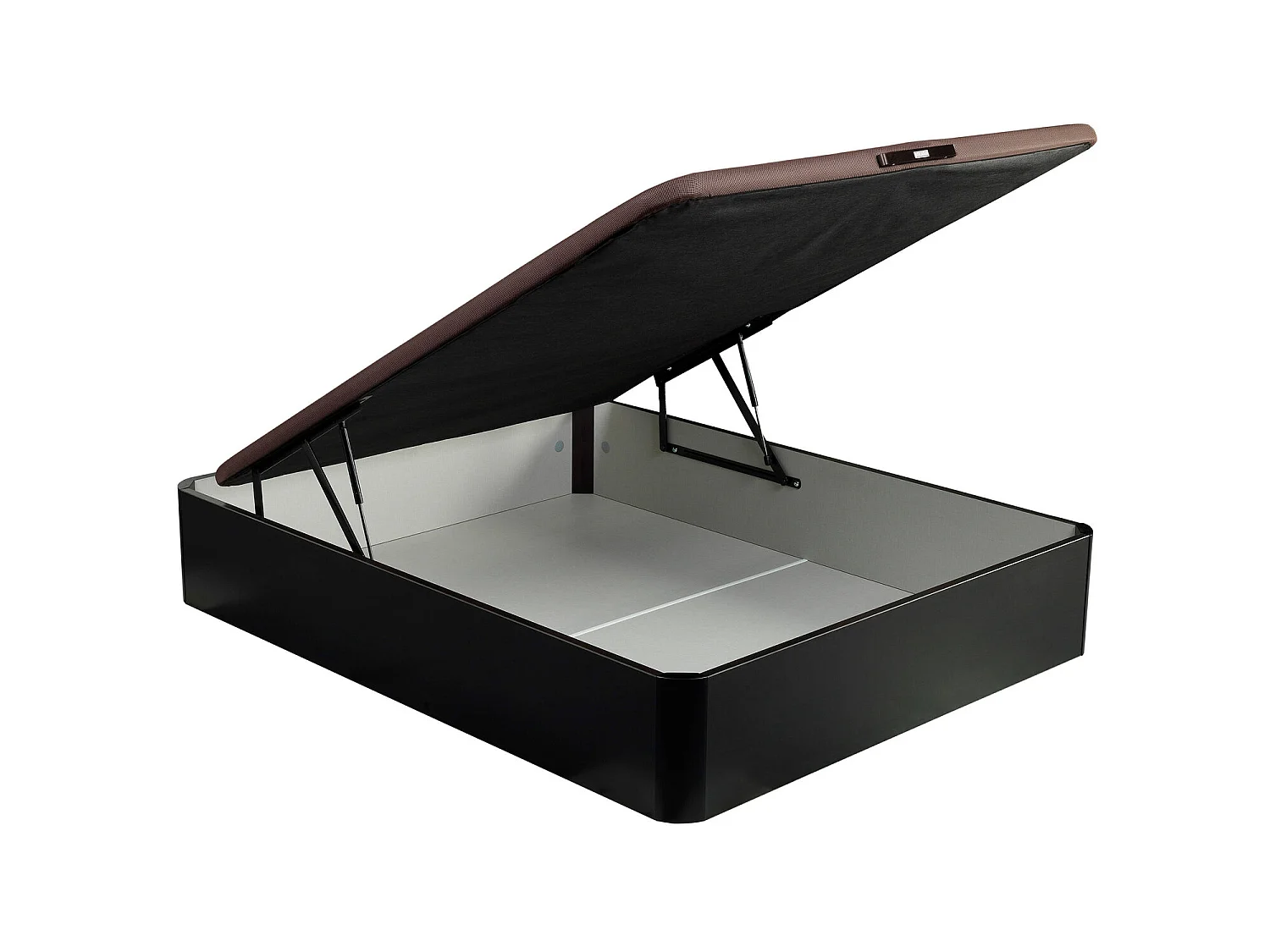 Cama Hidráulica com Arrumação 36CM | 80x182 | ENVIO E MONTAGEM INCLUÍDOS | Madeira | Cor Preta | Tampa 3D respirável | NATURBOX 2.0 | PIKOLIN