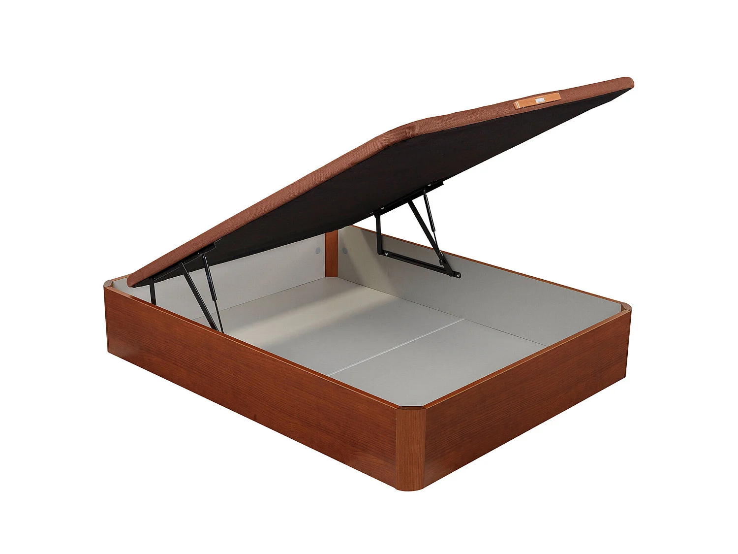 Cama Hidráulica com Arrumação 36CM | 135x182 | ENVIO E MONTAGEM INCLUÍDOS | Madeira | Cor Cerejeira | Tampa 3D respirável | NATURBOX 2.0 | PIKOLIN