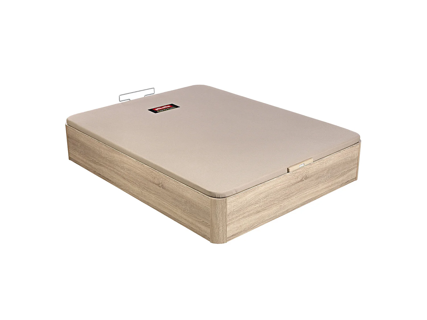 Cama Hidráulica com Arrumação 36CM | 160x182 | ENVIO E MONTAGEM INCLUÍDOS | Madeira | Cor Natural | Tampa 3D respirável | NATURBOX 2.0 | PIKOLIN
