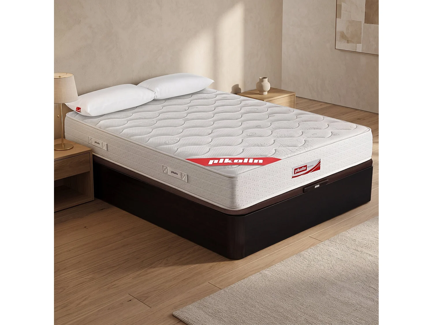 Pack colchón y canapé de 150 x 190 cm de muelles Normablock® de 57 cm - COLCHON NOMABLOCK + CANAPE WENGUE de PIKOLIN