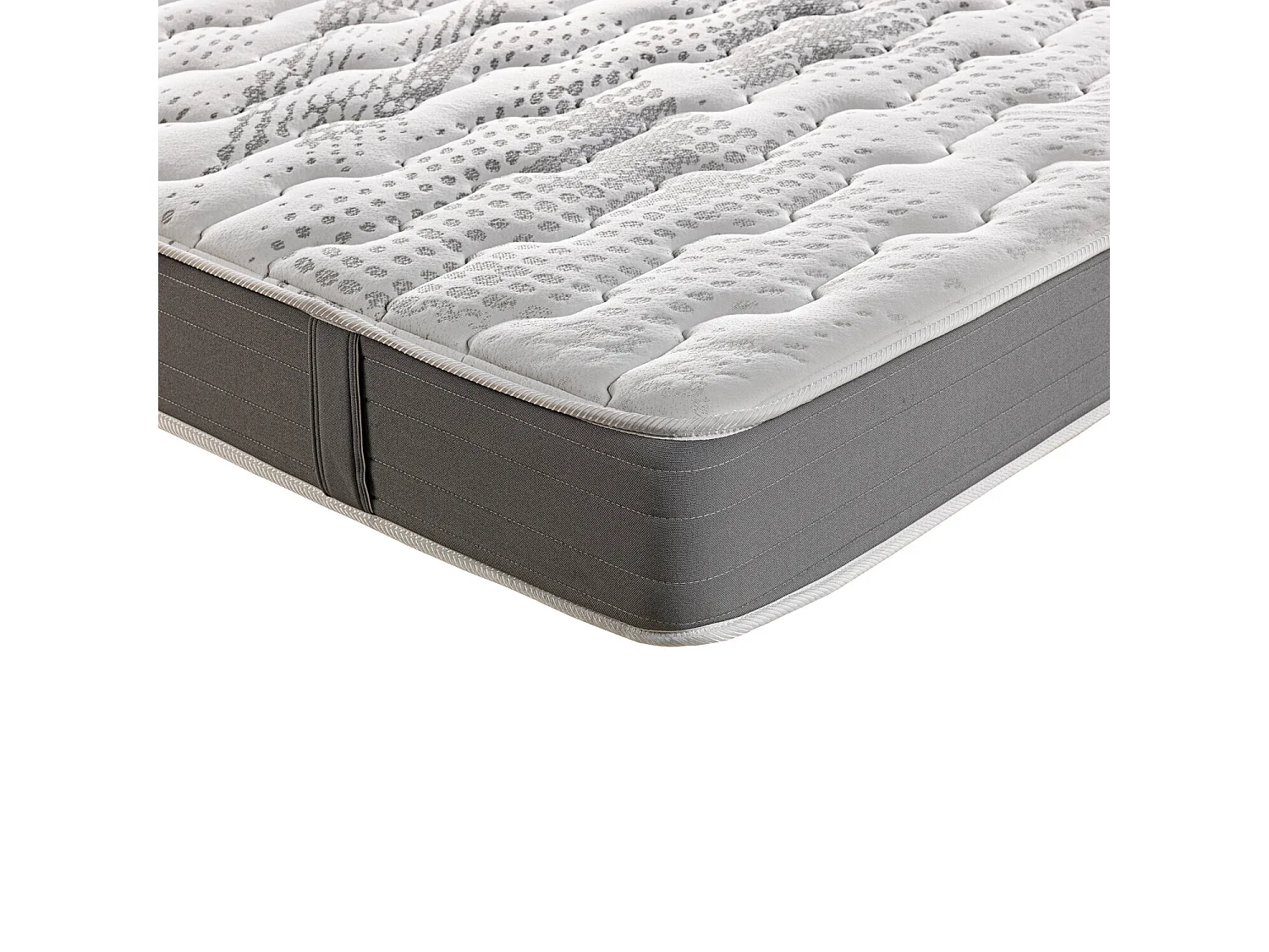 Pack colchón y canapé de 140 x 190 cm de muelles de hilo continuo Normablock® de 55 cm - PACK KALE BLANCO de PIKOLIN