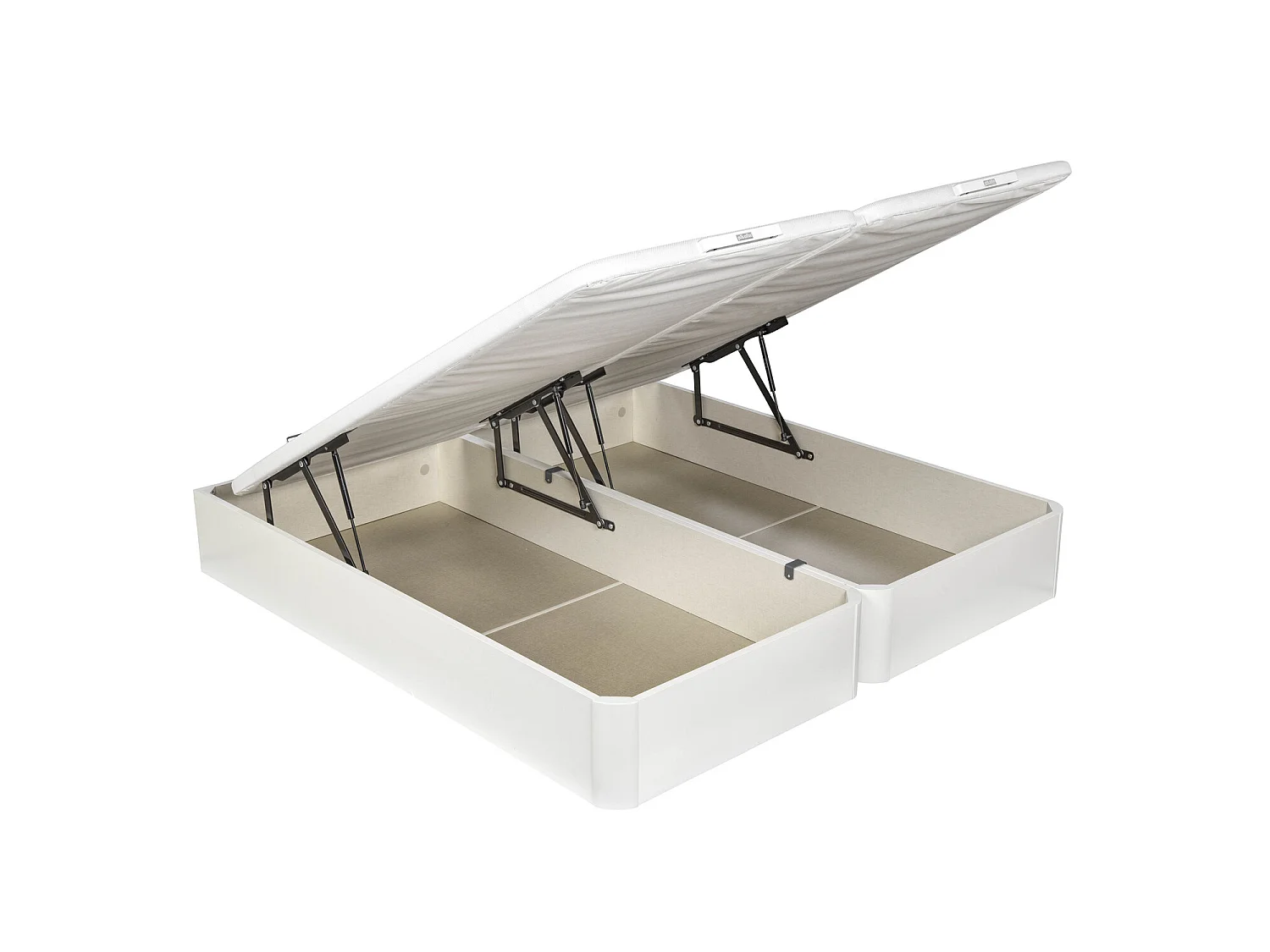 Pack colchón y canapé de 140 x 190 cm de muelles de hilo continuo Normablock® de 55 cm - PACK KALE BLANCO de PIKOLIN