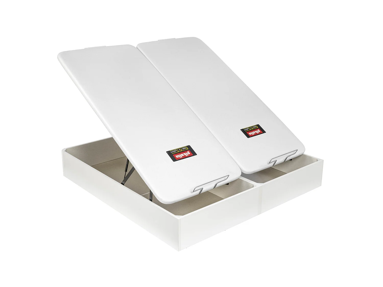 Pack colchón y canapé de 140 x 190 cm de muelles de hilo continuo Normablock® de 55 cm - PACK KALE BLANCO de PIKOLIN