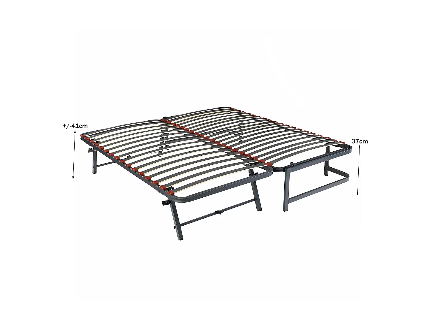 Cama nido Pikolin de metal negro, 105 x 190 cm