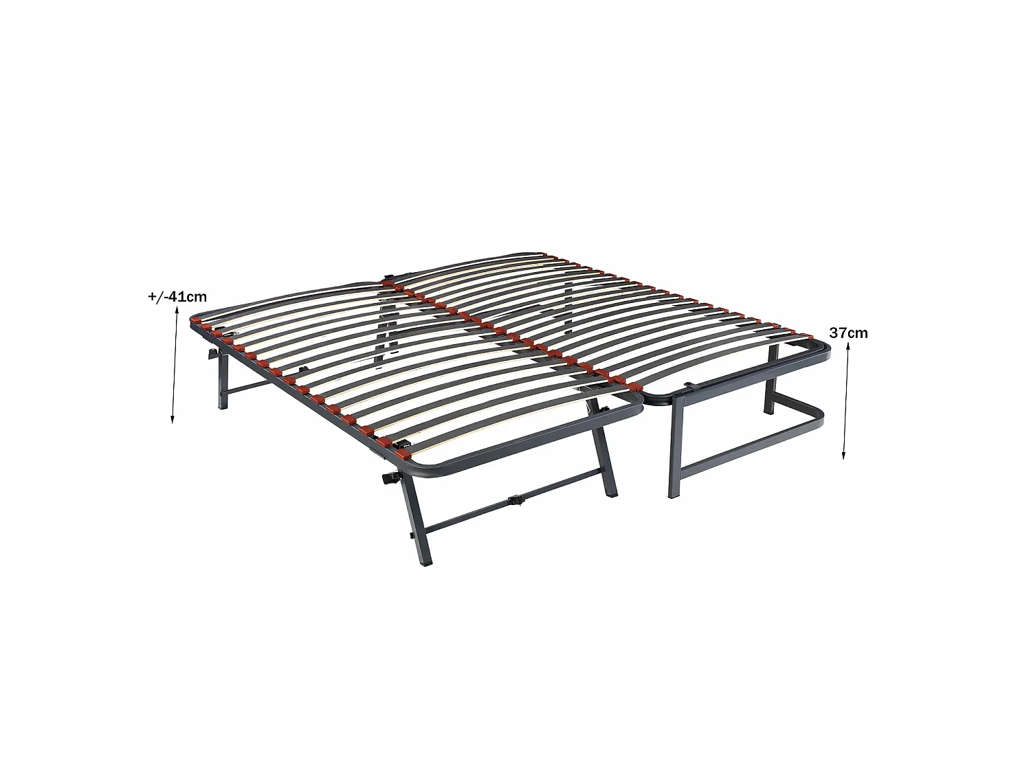 Cama nido de 80 x 200 cm de metal de 38 cm - KIT SOMIERES de PIKOLIN
