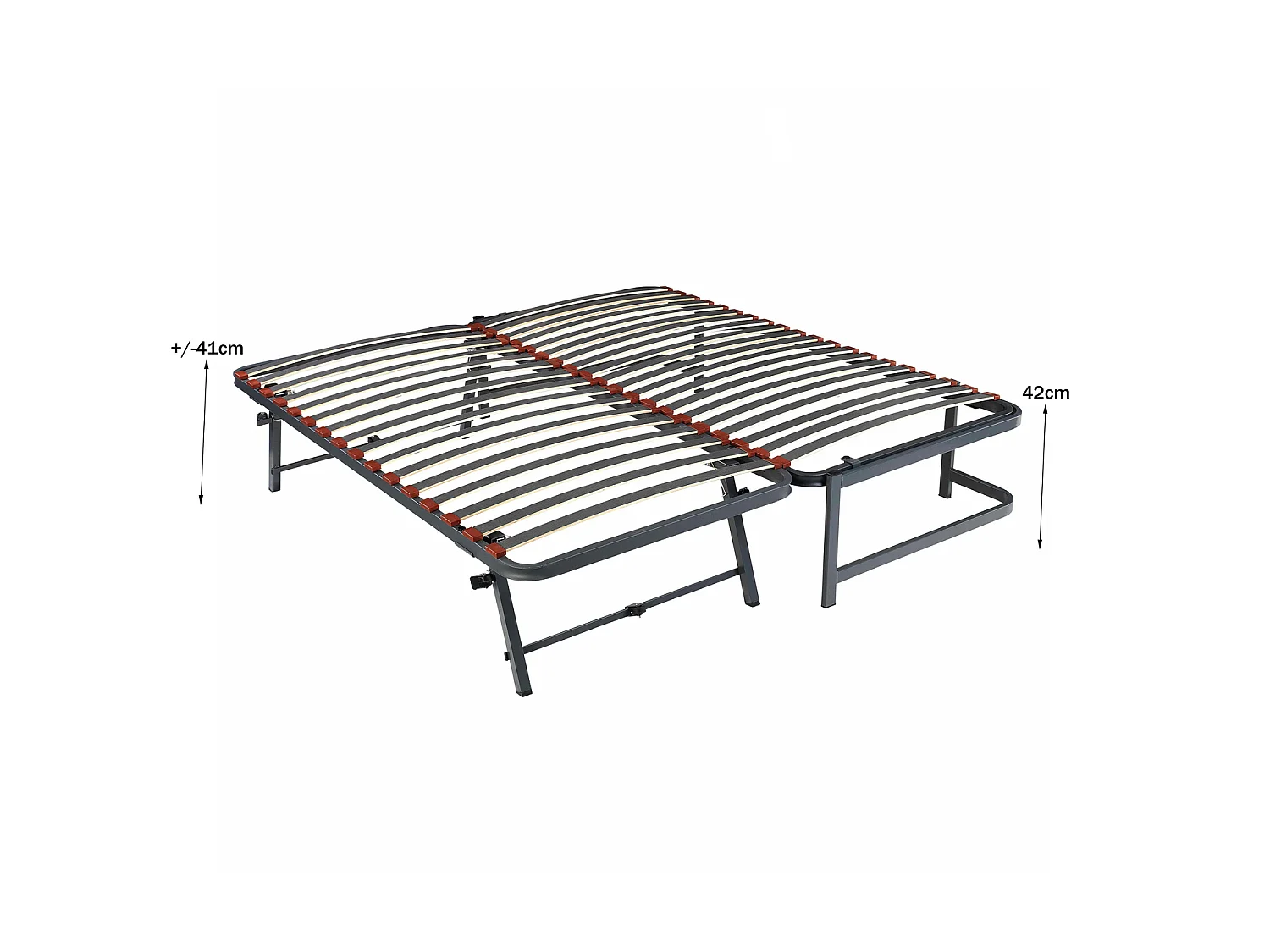 Cama nido Pikolin 80 x 190 cm con patas, estructura de acero reforzado, negro