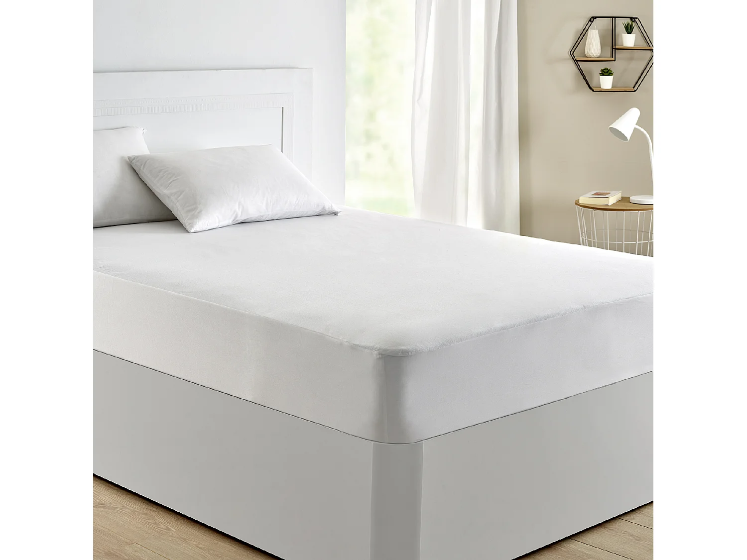 Waterdichte beschermer voor matras 160 x 196 cm van katoen - Protect Pikolin Home