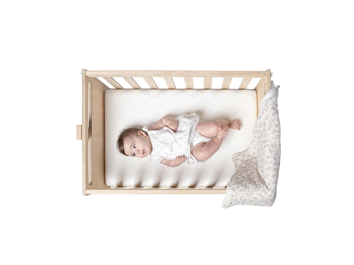 Minicuna de 50 x 80 cm de espuma HR y viscoelástica de 8 cm - MINICUNA de PIKOLIN