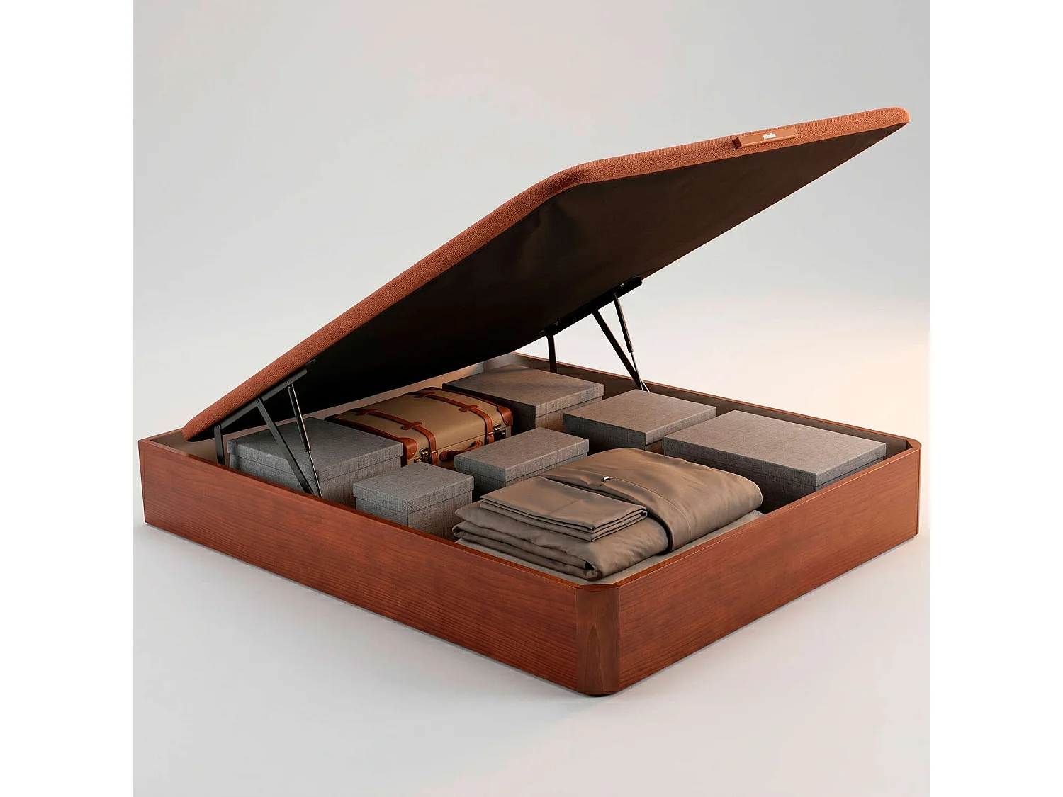 Canapé abatible de 160 x 200 cm de madera de 32 cm - AIRBOX CEREZO de PIKOLIN