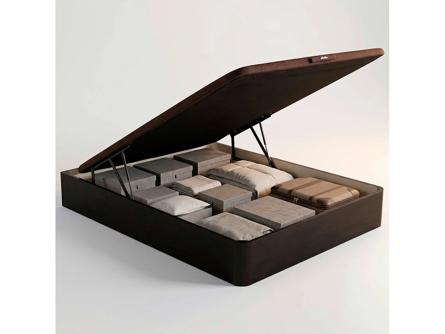 Canapé abatible de 160 x 200 cm de madera de 32 cm - AIRBOX WENGUE de PIKOLIN