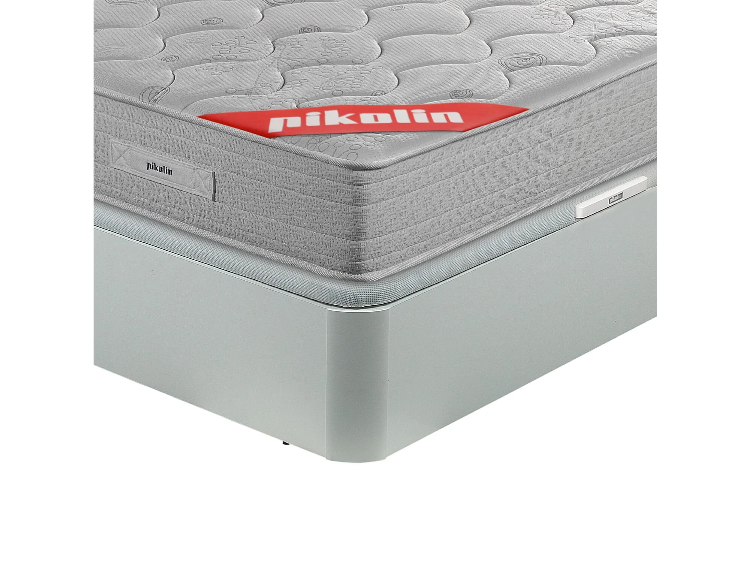 Pack colchón y canapé de 160 x 200 cm de muelles Normablock® y viscoelástica de 62 cm - COLCHON NORMABLOCK + CANAPE BLANCO + ALMOHADAS de PIKOLIN