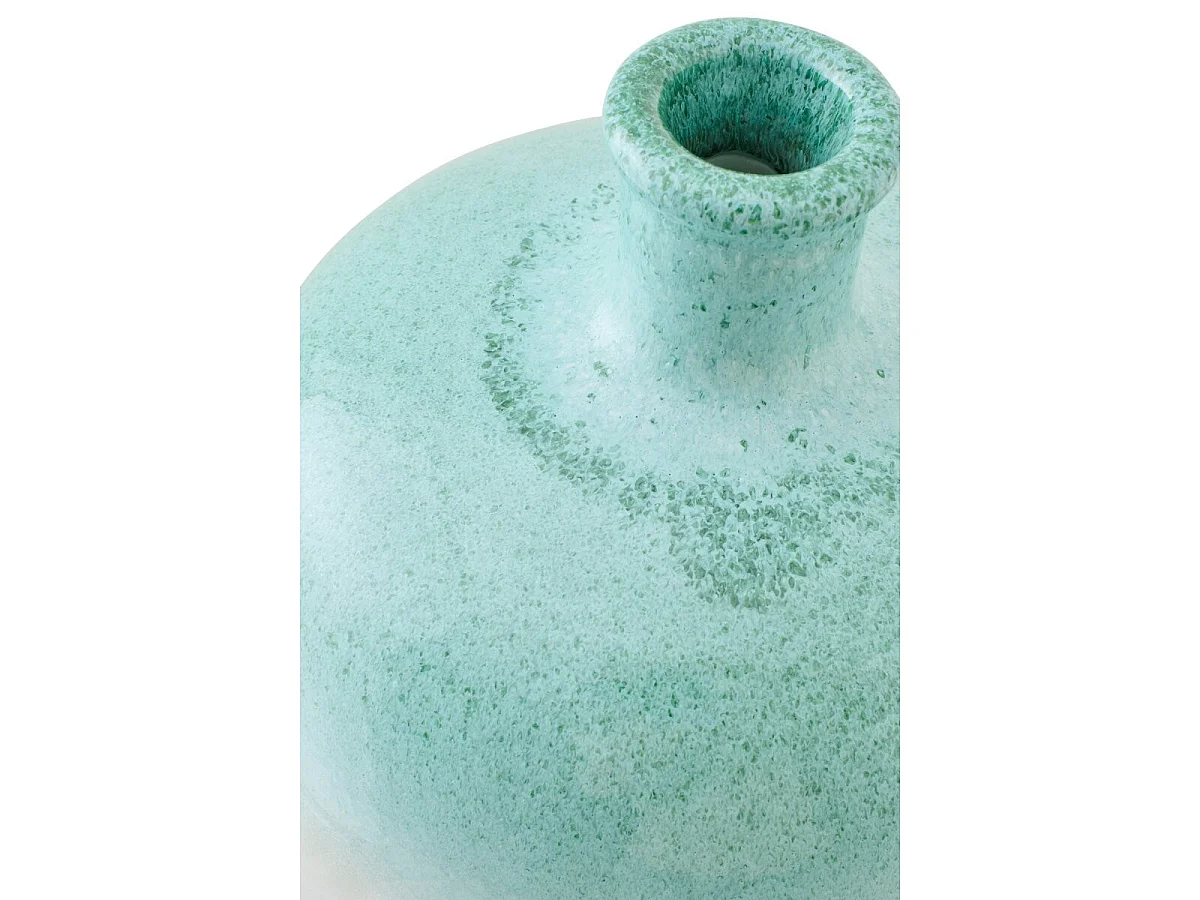 Vase en Céramique "Amos" 50cm Vert Menthe & Blanc