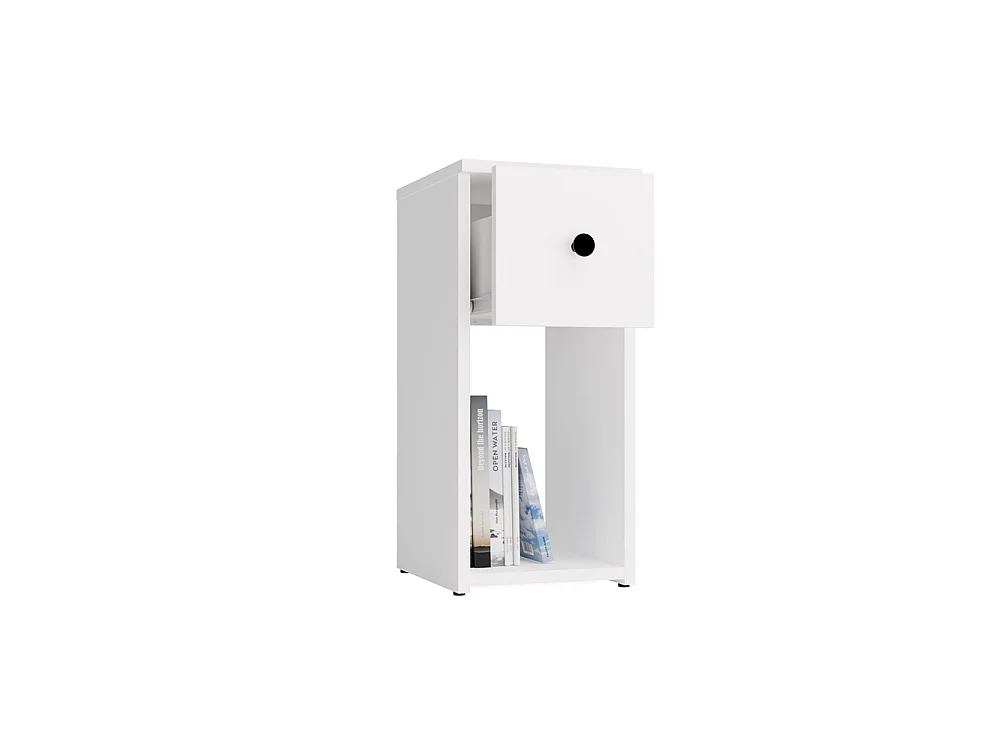 TOMI 25 1S - Nachttisch - 1 Schublade - 25x55x30 cm - Weiß