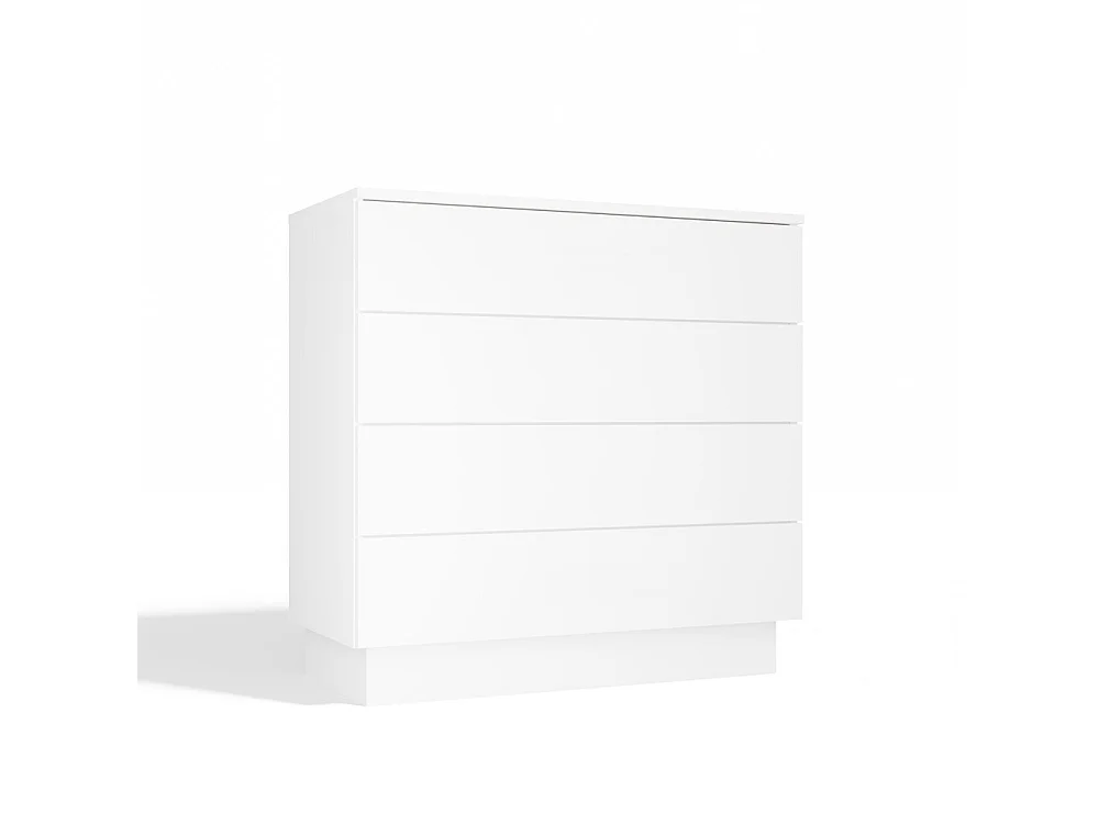 AMBER 4S – Cassettiera con 4 cassetti – 85 x 84 x 40 cm – Camera e soggiorno – Bianco