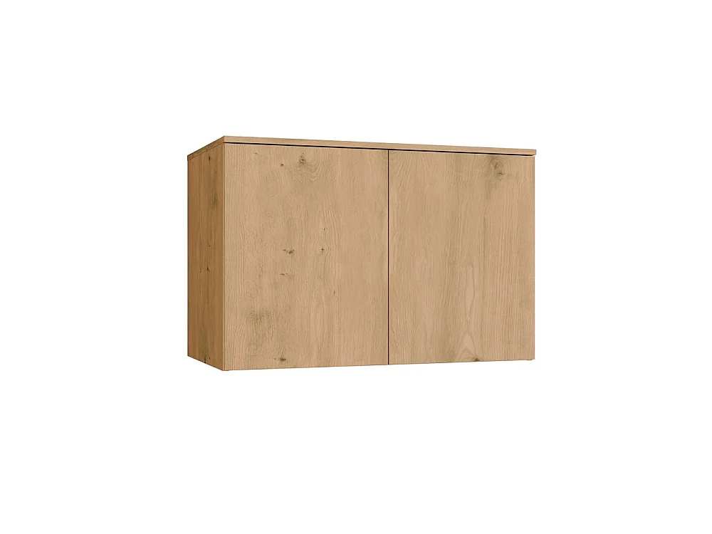 Malwa SS-90L – Armario con espejo y altillo – 2 puertas, 2 cajones – 90 x 240 x 50 cm – Roble Artisan