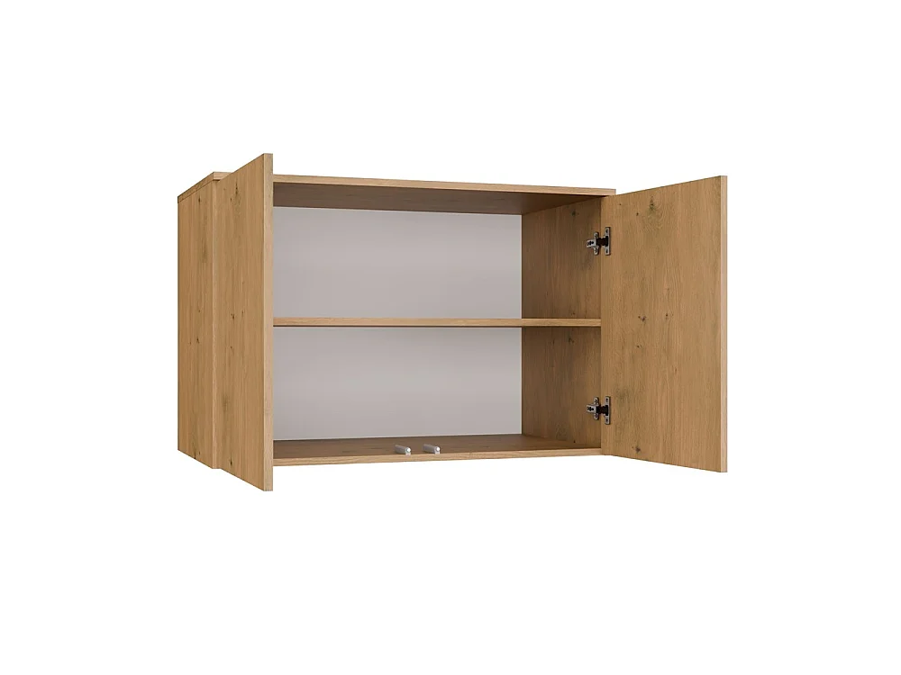 Malwa SS-90L – Armario con espejo y altillo – 2 puertas, 2 cajones – 90 x 240 x 50 cm – Roble Artisan