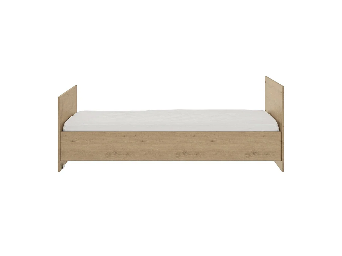 Lit combiné évolutif décor chêne artisan et blanc Arthur de 60x120 à 90x190 cm