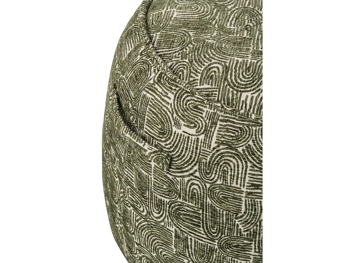 Pouf Design à Motifs "Margo" 50cm Vert Foncé