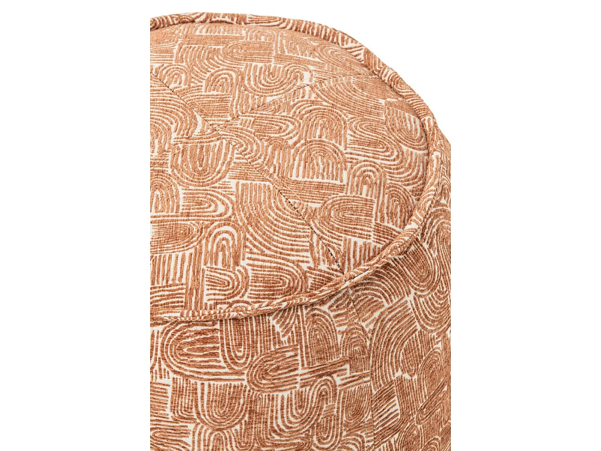 Pouf Design à Motifs "Margo" 50cm Rouille