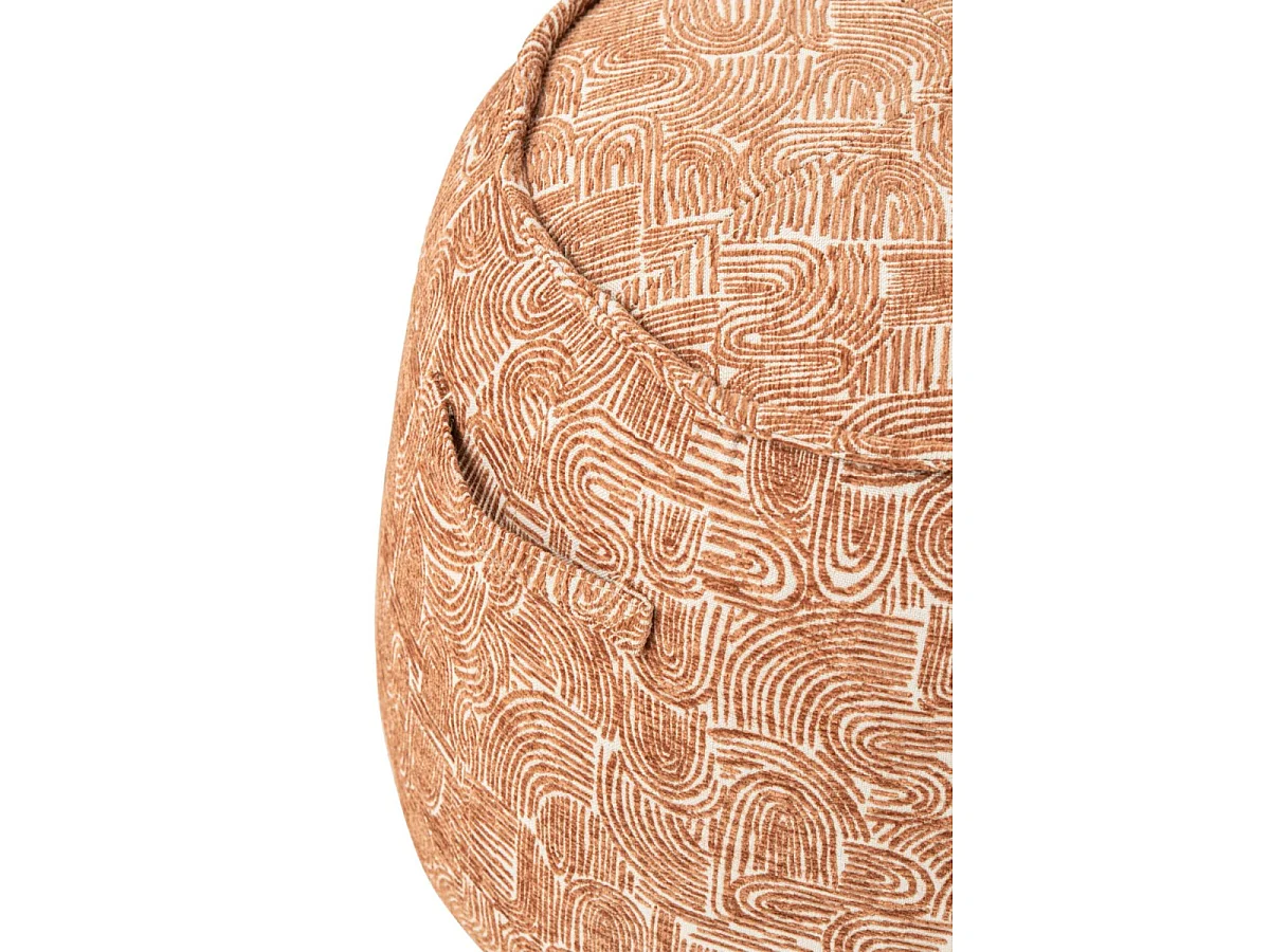 Pouf Design à Motifs "Margo" 50cm Rouille