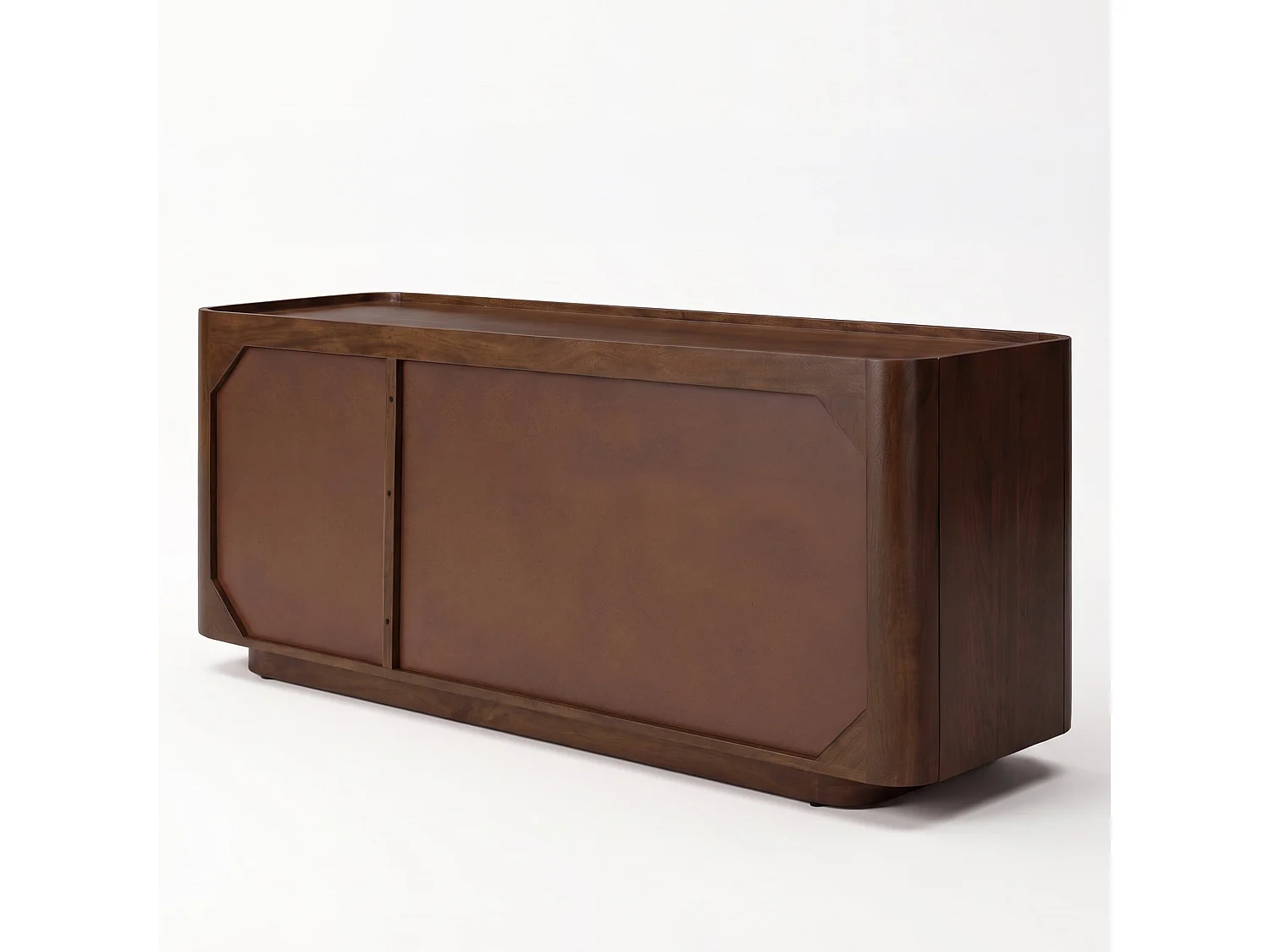 Buffet en bois de manguier finition noyer - Aldo
