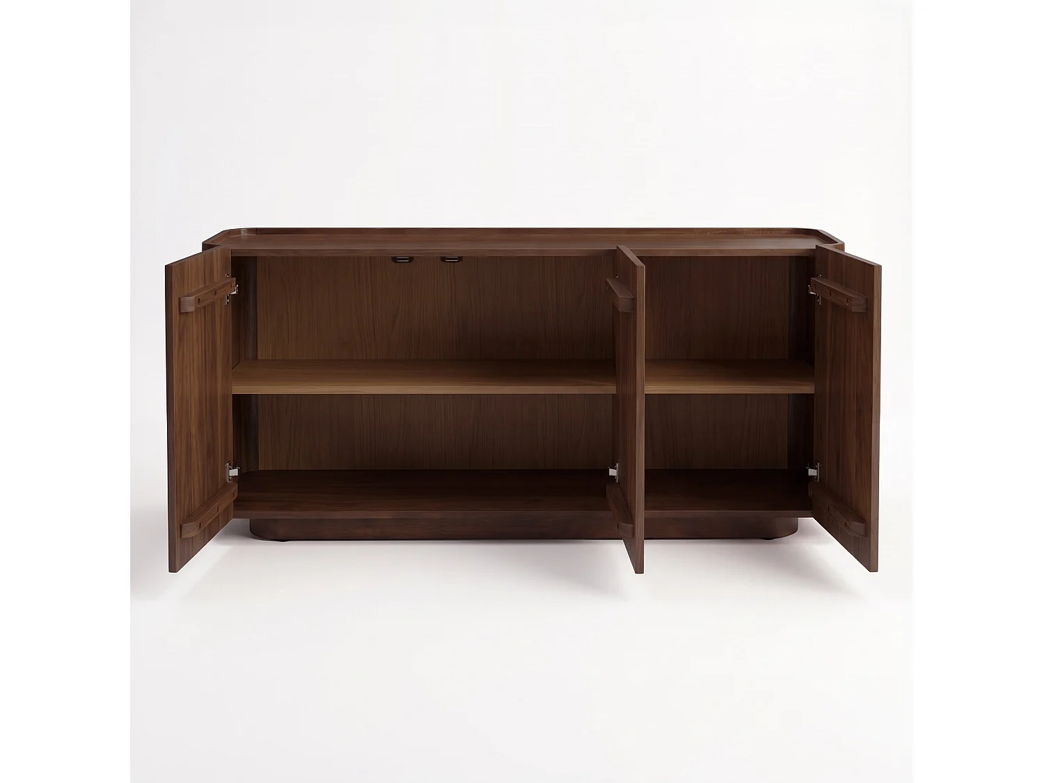 Buffet en bois de manguier finition noyer - Aldo