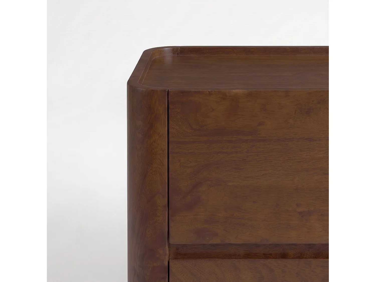 Commode en bois de manguier finition noyer - Aldo