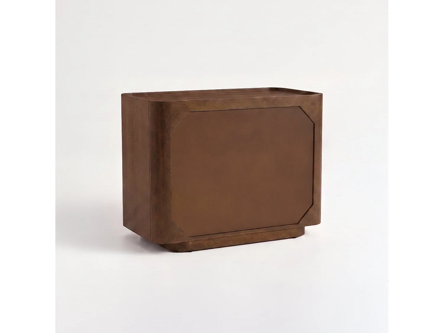 Commode en bois de manguier finition noyer - Aldo