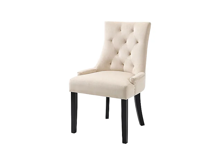 Torino Dining Chair with Back Ring and Stud Details - Chalk