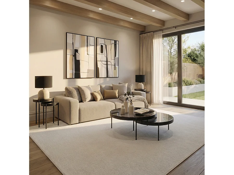 Pebble Taupe Pull-Out 2-Seater Sofa Bed - Water-Repellent Fabric