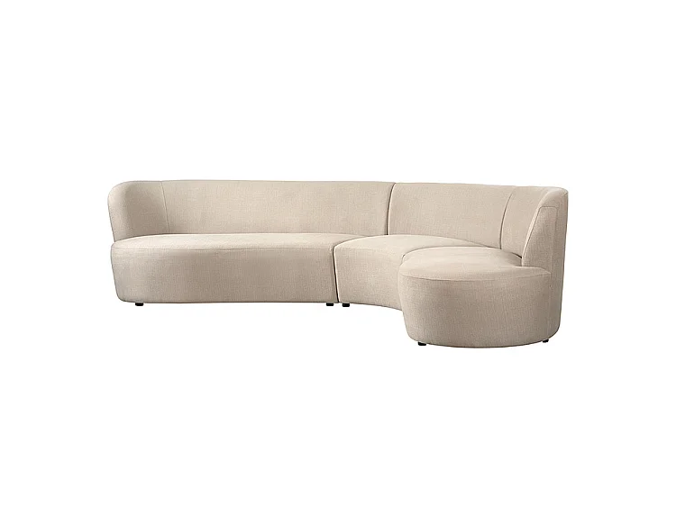Sky Sculptural Sofa in Limestone - Mid-Century Inspired 6-Seater