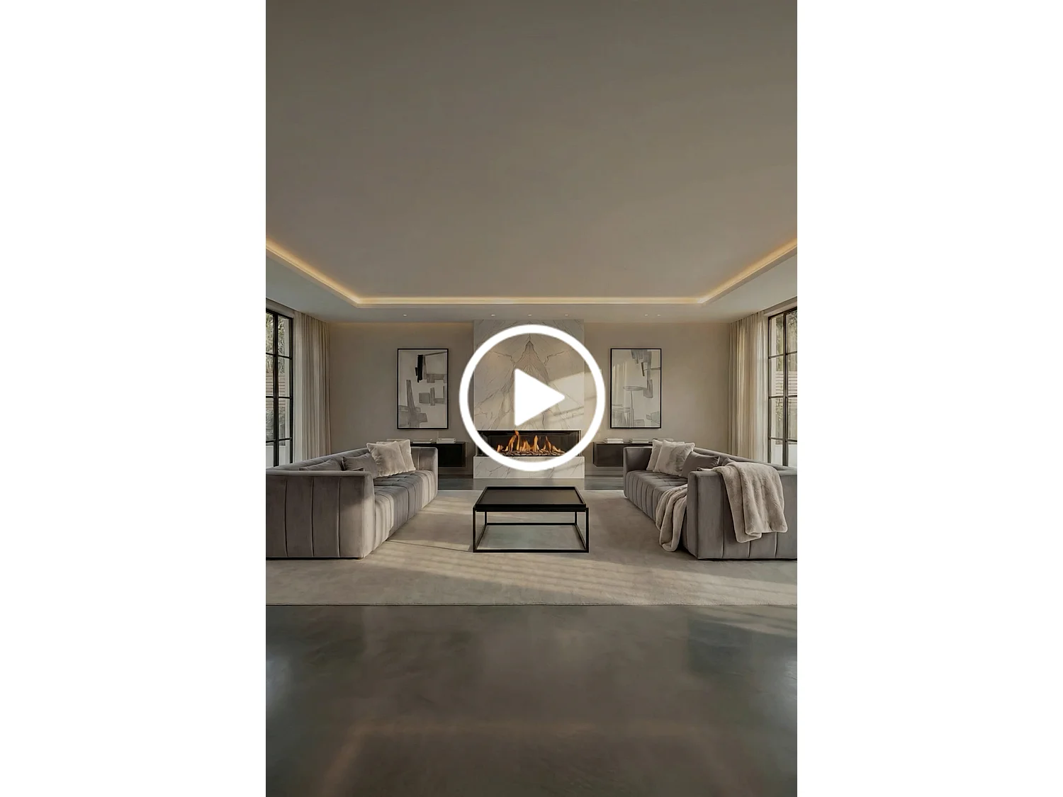 Essen Three-Seat Sofa - Dove Grey Velvet, Modular Contemporary Design