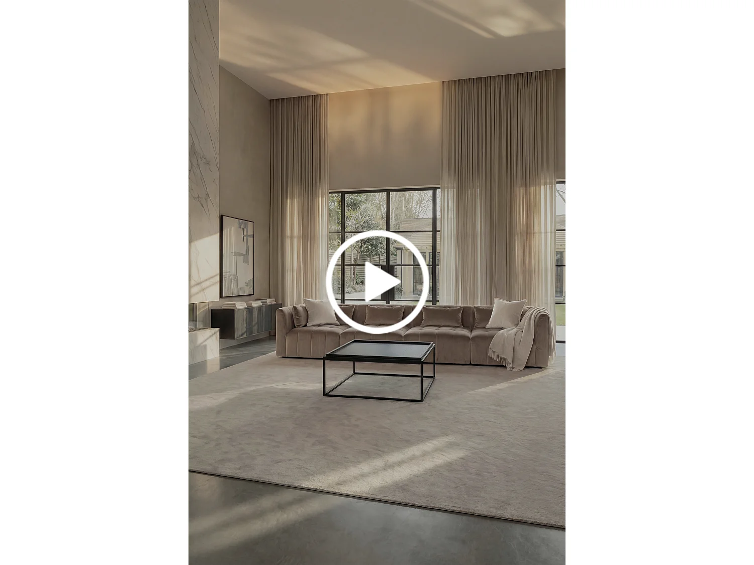 Essen 4-Seat Club Sofa Taupe - Velvet Upholstery, Modular Design