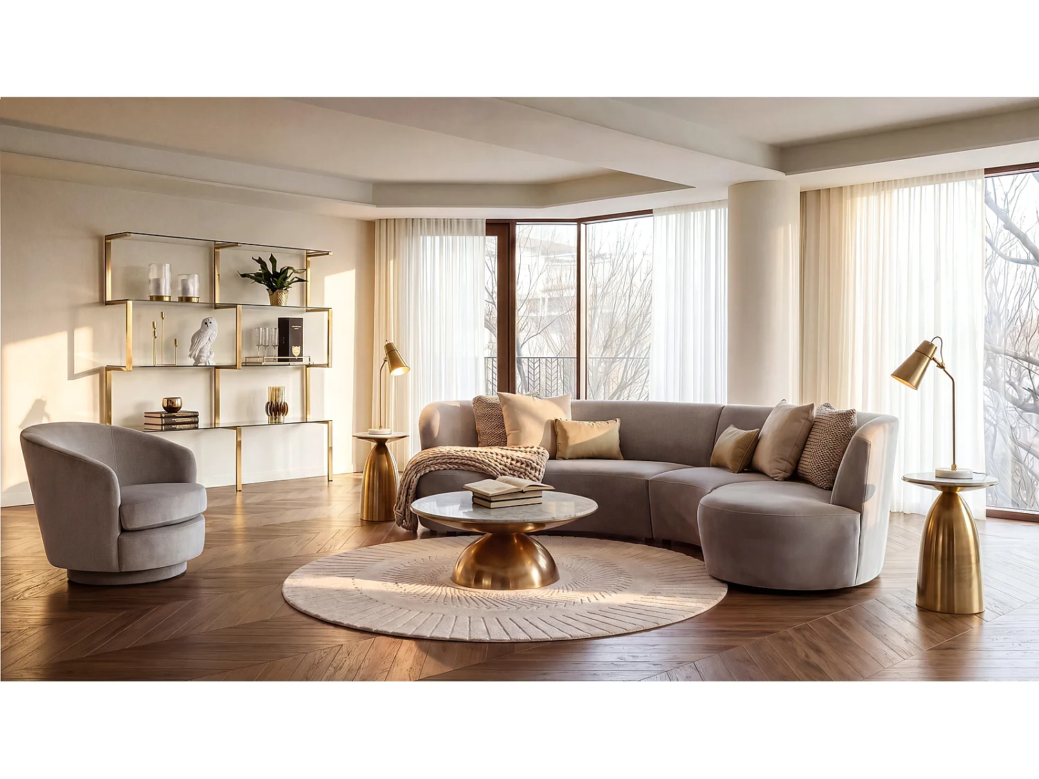 Sky Sofa – Dove Grey, Mid-Century Six-Seater Velvet Sofa