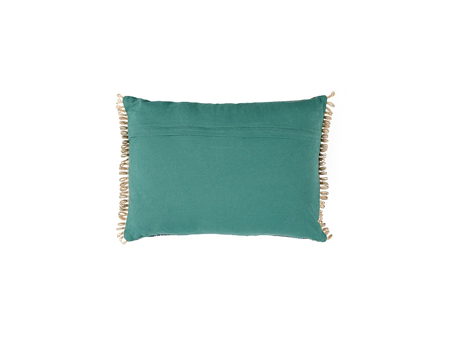 Bali Embroidered Rectangular Cushion, 35cm x 50cm, Cotton with Feather Pad