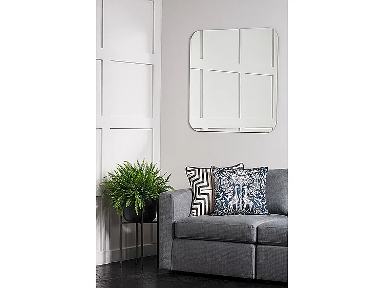 Silhouette Wall Mirror - Large Frameless Square Mirror, Minimalist Window Style, Multiple Backing Finishes