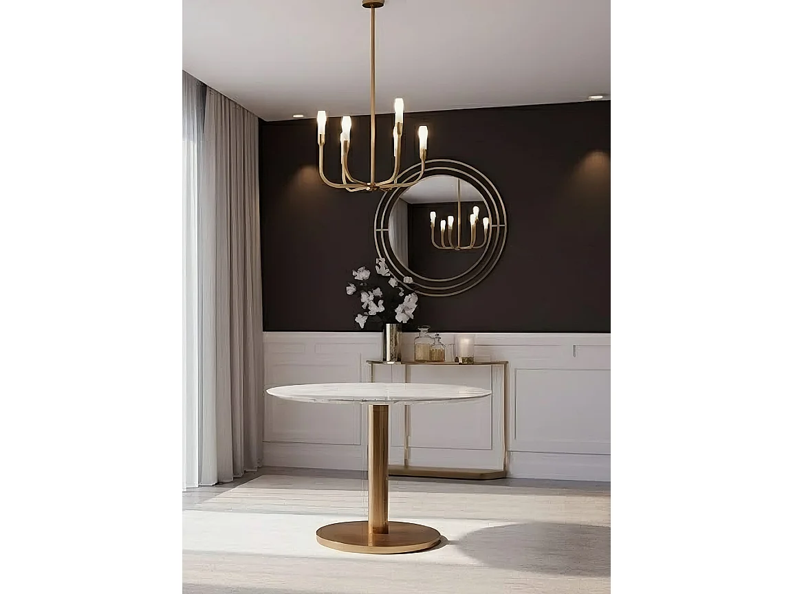 Gracia Six-Light Pendant, Brushed Brass, 6 x G4-LED 5W