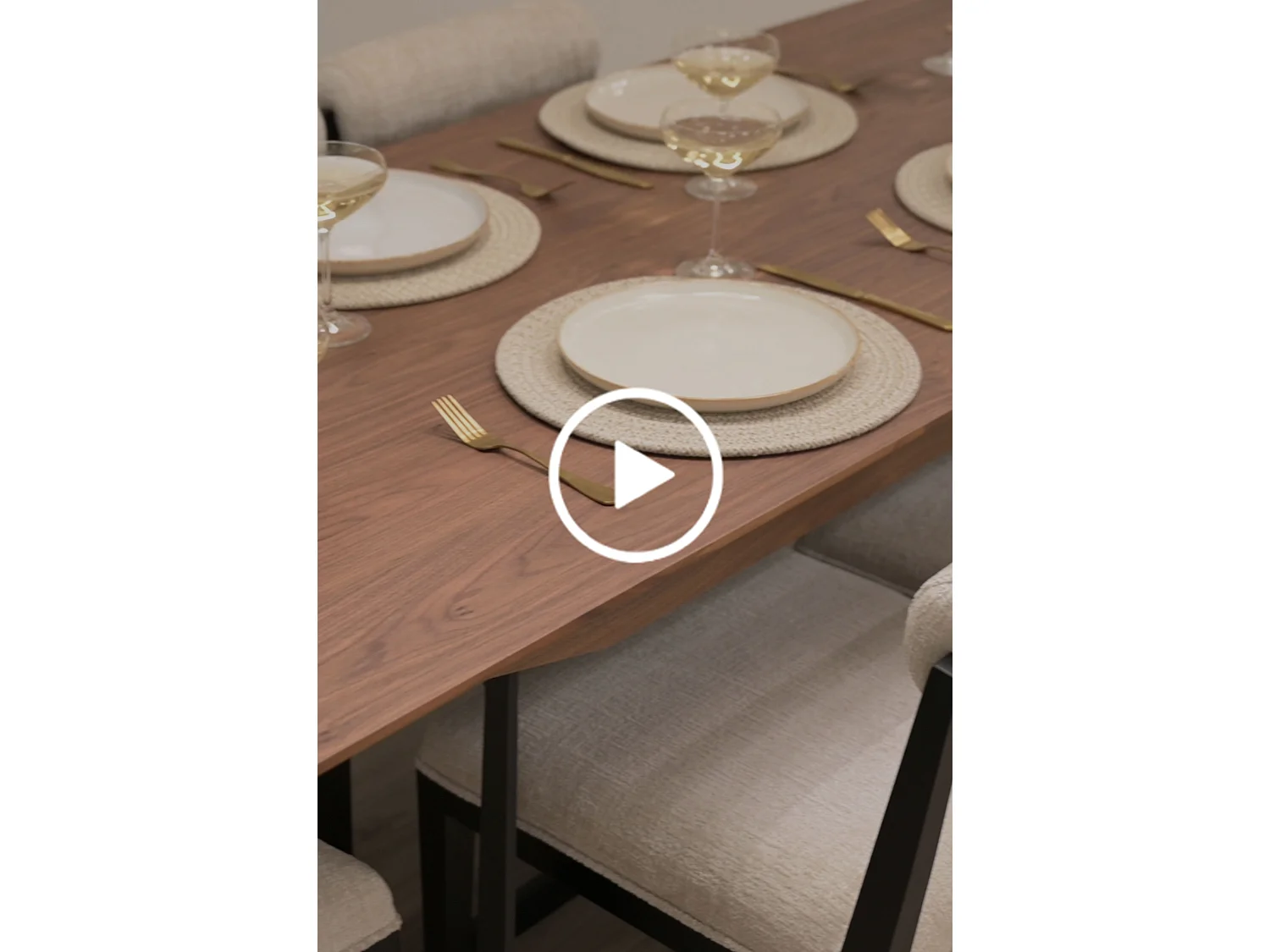 Finley Hidden Easy-Extend Dining Table, Walnut Veneer Top, Steel Base