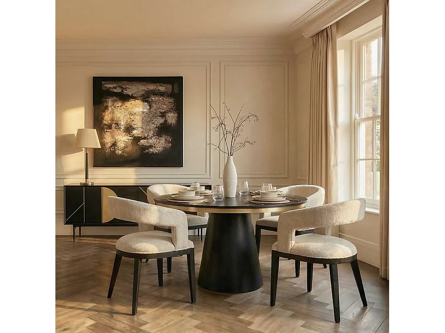 Brewster 4–6 Seat Black Dining Table