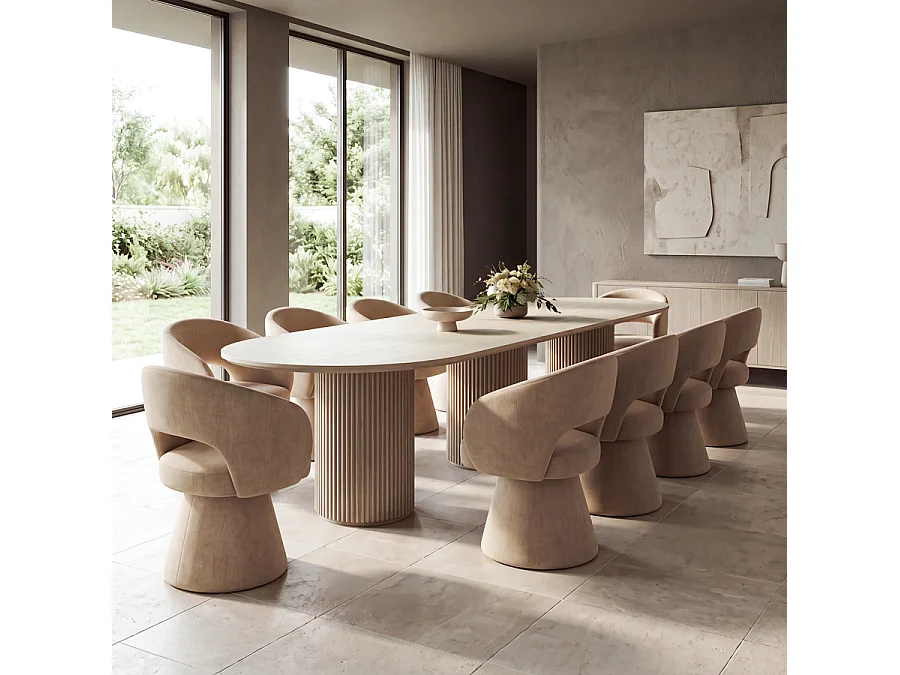 Ophelia Washed Grey XL Dining Table