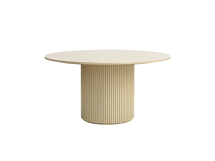 Ophelia Washed Grey Oak Round Dining Table 140 cm